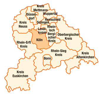 Karte Umland Köln